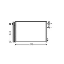 Condenseur de Climatisation pour BMW Serie 1 E87 2004-2007, OEM: 64539229022, Neuf