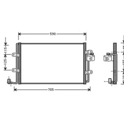 Condenseur de Climatisation pour VOLKSWAGEN NEW BEETLE ph.1 1998-2005, OEM: 1C0820413G, Neuf