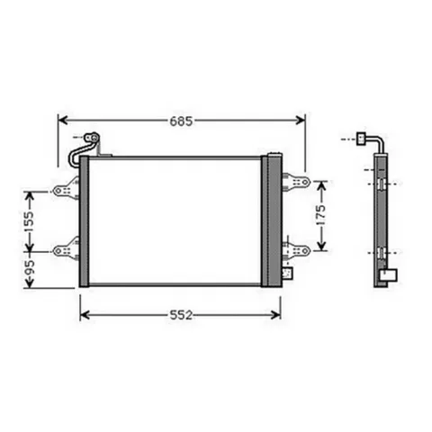 Condenseur de Climatisation pour VOLKSWAGEN FOX 2005-2012, OEM: 6Q0820411K, Neuf