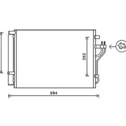 Condenseur de Climatisation pour HYUNDAI ix35 ph.1 2010-2013, OEM: 976062Y000, Neuf
