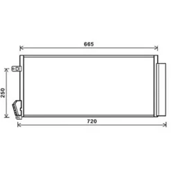 Condenseur de Climatisation pour FIAT DOBLO II ph.1 2010-2015, OEM: 51937924, Neuf