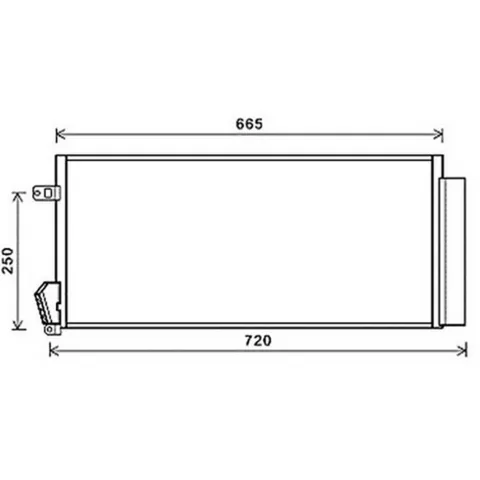 Condenseur de Climatisation pour FIAT DOBLO II ph.1 2010-2015, OEM: 51937924, Neuf