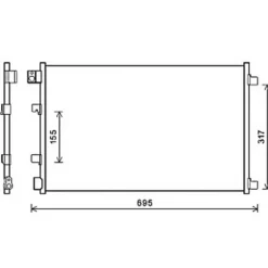 Condenseur de Climatisation pour NISSAN QASHQAI I ph.1 2007-2010, OEM: 92100JD000, Neuf