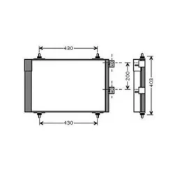 Condenseur de Climatisation pour CITROËN BERLINGO I ph.2 2002-2008, OEM: 6455CN, Neuf
