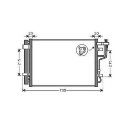 Condenseur de Climatisation pour HYUNDAI i30 I ph.1 2007-2010, OEM: 976062H000, Neuf