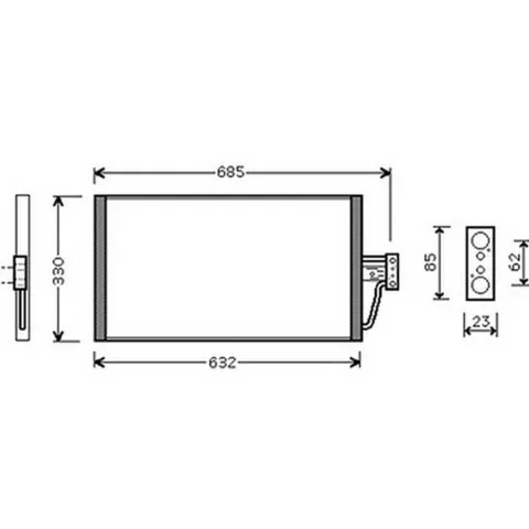 Condenseur de Climatisation pour BMW Serie 5 E39 1995-2000, OEM: 64538375513, Neuf