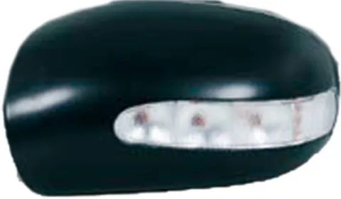 Coque rétroviseur droit pour MERCEDES (W203) CLASSE C ph.2 2004-2007, feu clignotant, noire à apprêter, Neuve