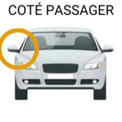Coque rétroviseur droit pour AUDI A3 II ph.1 (3 portes) 2003-2005, effet aluminium, Neuve