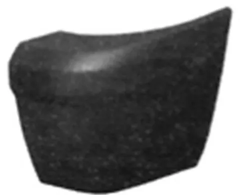 Crosse arrière droite pour FORD TRANSIT CONNECT I ph.2, 2006-2009, noire, embout pare chocs arrière