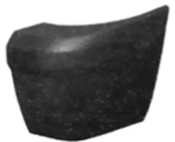Crosse arrière droite pour FORD TOURNEO CONNECT I ph.2, 2006-2009, noire, embout pare chocs arrière