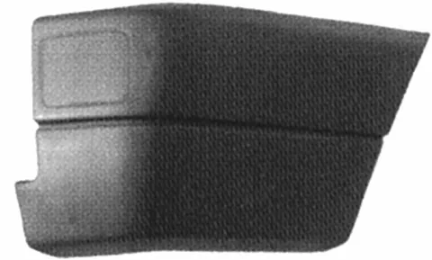 Crosse arrière droite pour VOLKSWAGEN TRANSPORTER T4, 1990-1996, noire, embout pare chocs arrière