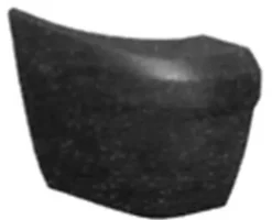 Crosse arrière gauche pour FORD TRANSIT CONNECT I ph.3, 2009-2013, noire, embout pare chocs arrière