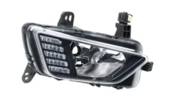 Feu antibrouillard avant gauche à LED pour VOLKSWAGEN POLO VI phase 1 2017-2021, feu de jours, corps noir, Neuf
