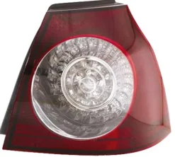 Feu arrière droit extérieur pour VOLKSWAGEN GOLF V 2003-2008, rouge/blanc, à LED, partie sur aile