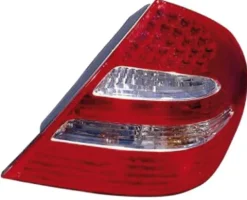 Feu arrière droit extérieur à LED pour MERCEDES CLASSE E (W211) de 2002 à 2006, Mod. Berline-AVANTGARDE, incolore-rouge, Neuf