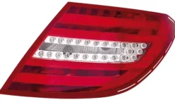 Feu arrière droit pour MERCEDES (W204) CLASSE C ph. 2 2011-2014, rouge incolore, Mod. Berline-Coupé, Neuf