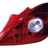 Feu arrière droit pour OPEL CORSA D phase 2, 2011-2014, rouge/blanc, (3 portes), Neuf