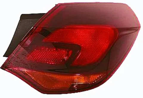 Feu arrière droit pour OPEL ASTRA J 2010-2012, Rouge foncé, Extérieure, Mod. 5 portes, Neuf