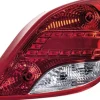 Feu arrière droit pour PEUGEOT 207 phase 2, 2009-2012, à led, (rouge/blanc), Neuf