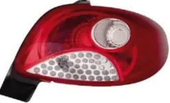Feu arrière droit pour PEUGEOT 206 Plus (206+) 2009-2013, rouge/blanc, (type VISTEON), Neuf