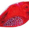 Feu arrière droit pour PEUGEOT 207 phase 1, 2006-2009, (rouge), Neuf