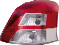 Feu arrière droit pour TOYOTA YARIS II phase 2, 2009-2011, (rouge/blanc), Neuf