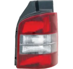 Feu arrière droit pour VOLKSWAGEN TRANSPORTER T5, 2003-2009, (hayon), rouge/blanc, fond noir, Neuf