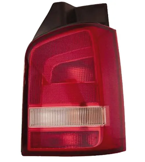 Feu arrière droit pour VOLKSWAGEN TRANSPORTER T5, 2009-2015, (hayon), rouge/blanc, Neuf