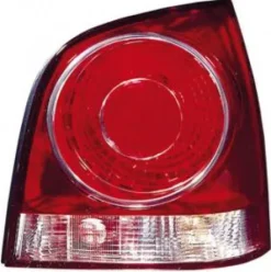 Feu arrière droit pour VOLKSWAGEN POLO IV de 2005 à 2009, fond rouge, Neuf
