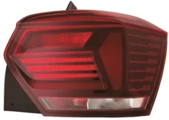 Feu arrière droit pour VOLKSWAGEN POLO VI phase 1, 2017-2021, blanc et rouge, Neuf