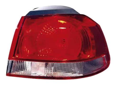 Feu arrière extérieur droit VOLKSWAGEN GOLF VI 2008-2012, rouge/blanc, (type Valeo), partie sur aile