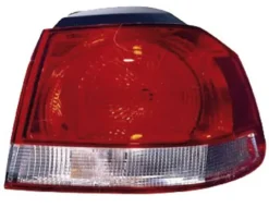Feu arrière extérieur droit VOLKSWAGEN GOLF VI 2008-2012, rouge/blanc, (type Hella), partie sur aile