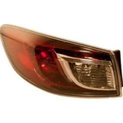 Feu arrière extérieur gauche pour MAZDA 3 II 2009-2013, 4 portes,blanc/rouge, neuf