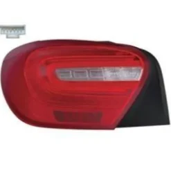 Feu arrière gauche à led pour MERCEDES (W176) CLASSE A 2012-2015, incolore rouge, connecteur rectangulaire, Neuf