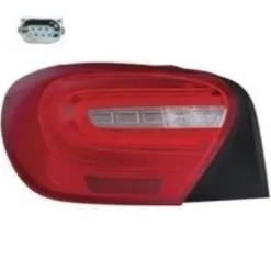 Feu arrière gauche à led pour MERCEDES (W176) CLASSE A 2012-2015, incolore rouge, connecteur ovale, Neuf