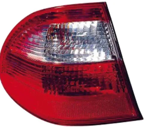 Feu arrière gauche extérieur pour MERCEDES CLASSE E (W211) de 2002 à 2006, Mod. BREAK CLASSIC, incolore-rouge, Neuf