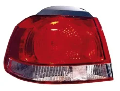 Feu arrière gauche extérieur pour VOLKSWAGEN GOLF VI 2008-2012 rouge/blanc (type Valeo) partie aile