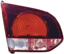 Feu arrière gauche intérieur pour VOLKSWAGEN GOLF VI 2008-2012 rouge/fumé (type Hella) partie hayon
