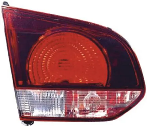 Feu arrière gauche intérieur pour VOLKSWAGEN GOLF VI 2008-2012 rouge/fumé (type Hella) partie hayon