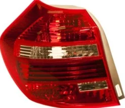 Feu arrière gauche pour BMW SERIE 1 E87N de 2007 à 2011, modèle 5 portes, LED, chromé, rouge et blanc, Neuf
