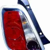 Feu arrière gauche pour FIAT 500 phase 1, 2007-2015, contour chromé, Neuf