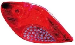 Feu arrière gauche pour PEUGEOT 207 Sport phase 1, 2006-2009, (rouge), Neuf