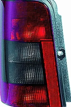 Feu arrière gauche pour PEUGEOT PARTNER I phase 2, 2002-2005, rouge fumé, (2 portes arrière), Neuf