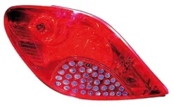 Feu arrière gauche pour PEUGEOT 207 phase 1, 2006-2009, (rouge), Neuf
