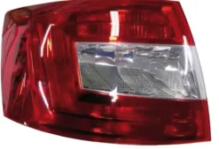 Feu arrière gauche pour SKODA OCTAVIA III phase 1 2013-2016, Mod. Berline, Rouge Incolore, Neuf