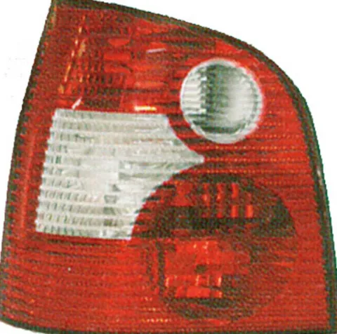 Feu arrière gauche pour VOLKSWAGEN POLO IV phase 1, 2001-2005, rouge/blanc, Neuf