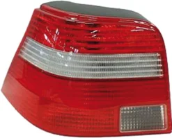 Feu arrière gauche pour VOLKSWAGEN GOLF IV, 1998-2003, rouge/blanc, Neuf