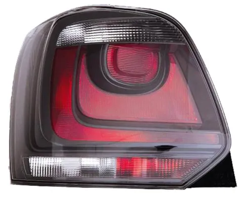 Feu arrière gauche pour VOLKSWAGEN POLO V phase 1, 2009-2014, fond noir, Neuf