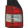 Feu arrière gauche pour VOLKSWAGEN TRANSPORTER T5, 2003-2009, (2 portes), rouge/blanc, fond noir