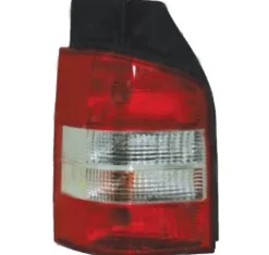 Feu arrière gauche pour VOLKSWAGEN TRANSPORTER T5, 2003-2009, (2 portes), rouge/blanc, fond noir